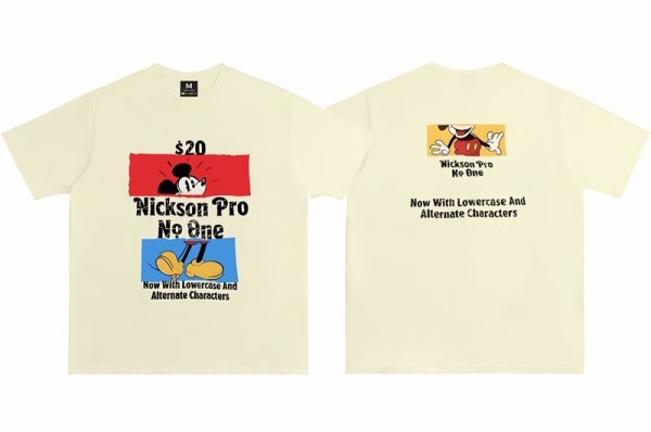 画像1: Loose Box Old Mickey Mouse PrintT shirt  ユニセックス 男女兼用ボックスオールドミッキーマウスプリント 半袖  Tシャツ  (1)