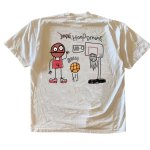画像2: Basketball doodle vintage style PrintT shirt  ユニセックス 男女兼用バスケットボール落書きプリント 半袖  Tシャツ  (2)