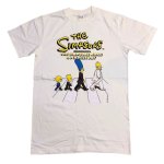 画像3: The Simpson Family and Abbey Road PrintT shirt  ユニセックス 男女兼用シンプソンファミリー＆アビーロードプリント 半袖  Tシャツ  (3)