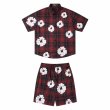 画像2:  Unisex Tears Kapok Foam Flower Print Shirt & Shorts Set  ティアーズ カポックフォームフラワープリント シャツ＆ショートパンツセットアップ上下  男女兼用 ユニセックス (2)