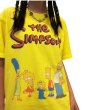 画像1: The Simpsons Family Cute Sweet Donuts Creative Short Sleeve T-Shirt　ユニセックス 男女兼用シンプソンファミリー＆スイートドーナツプリント 半袖  Tシャツ  (1)