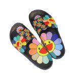 画像1: Women's Smile flower flat sandals  slippers スマイル サンフラワー　向日葵 ひまわり フラットシャワーサンダル　 (1)