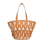 画像1: Leather Woven & Canvas Tote Shoulder Bag　 男女兼用ユニセックスレザー織り＆キャンバストートショルダーバッグトート (1)