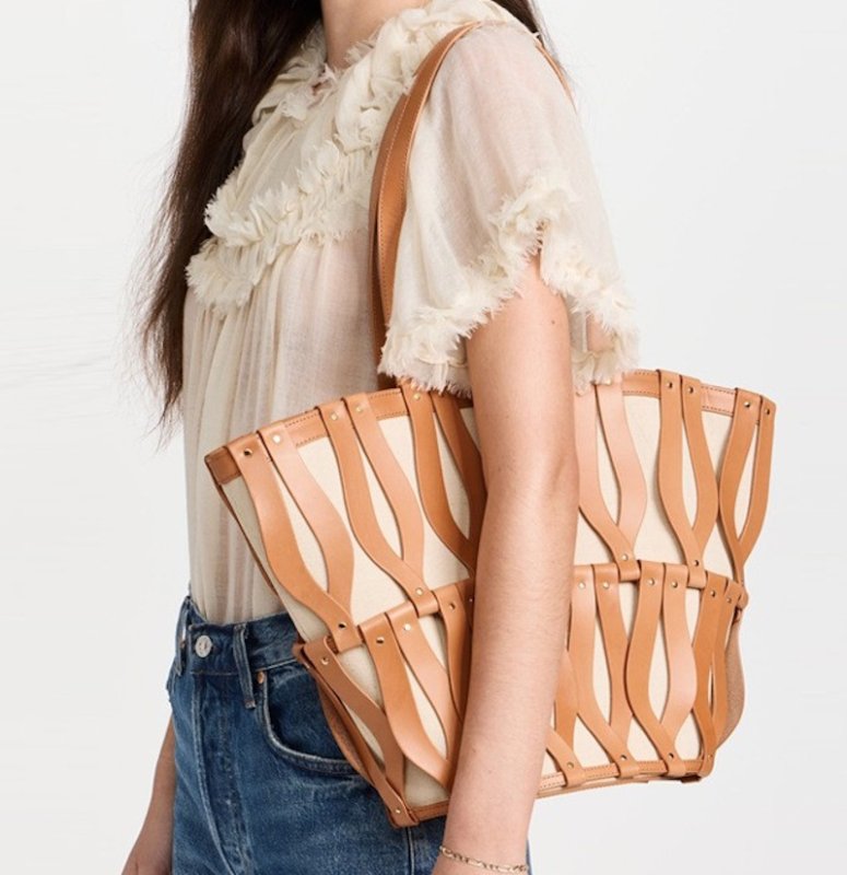 画像4: Leather Woven & Canvas Tote Shoulder Bag　 男女兼用ユニセックスレザー織り＆キャンバストートショルダーバッグトート (4)