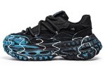 画像1: Men's unisex pomegranate chunky sole platform lace-up sneakers 男女兼用 ユニセックス ザクロチャンキーソール厚底レースアップ ペイント スニーカー (1)