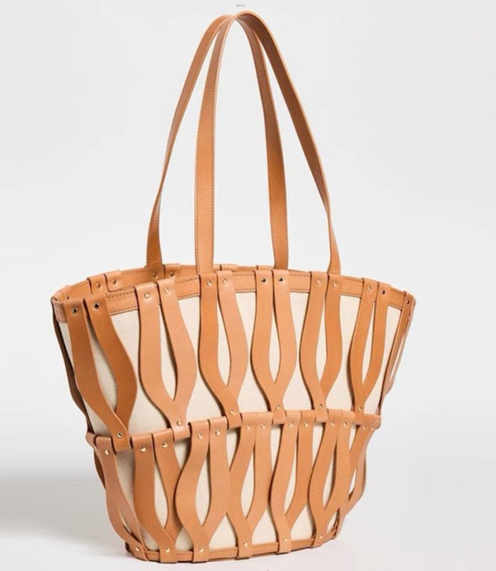 画像5: Leather Woven & Canvas Tote Shoulder Bag　 男女兼用ユニセックスレザー織り＆キャンバストートショルダーバッグトート (5)