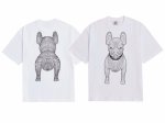 画像1: French Bulldog Pattern PrintT shirt  ユニセックス 男女兼用フレンチブルドッグプリント 半袖  Tシャツ  (1)