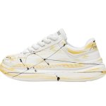 画像1: Men's unisex  Graphic painted leather lace-up platform sneakers　男女兼用 ユニセックス グラフィックペイントレザーレースアップ厚底スニーカー (1)