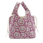 画像1: Smile & Graffiti Bear Rhinestone Bucket Bag 　スマイル＆グラフィティーベアラインストーンバケットトートバッグショルダーバッグ  (1)