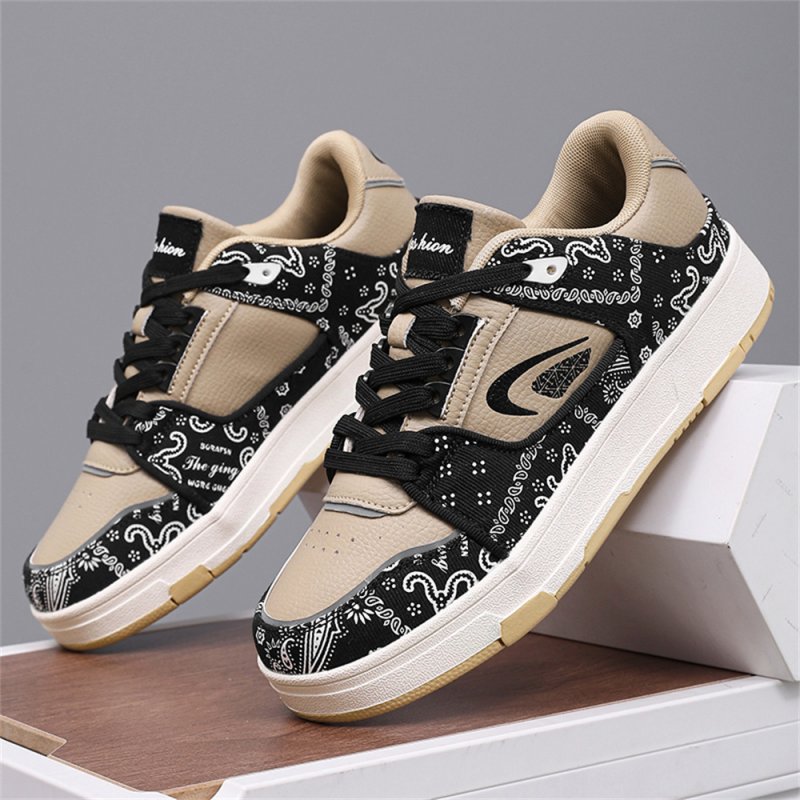 画像6: Unisex Paisley Leather Lace-Up Sneakers  男女兼用 ユニセックスペイズリーレザーレースアップ ペイント スニーカー (6)