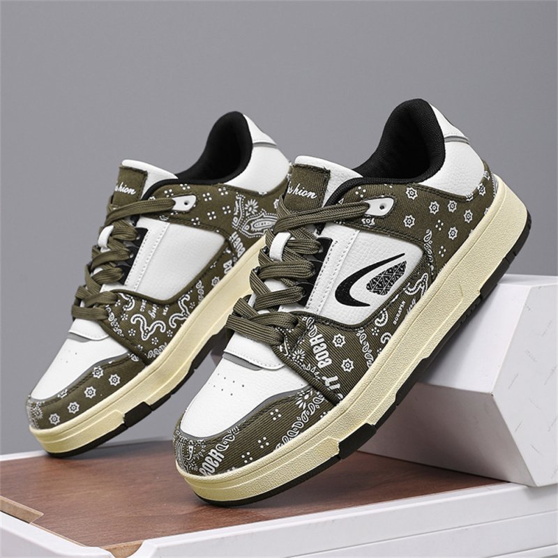 画像5: Unisex Paisley Leather Lace-Up Sneakers  男女兼用 ユニセックスペイズリーレザーレースアップ ペイント スニーカー (5)