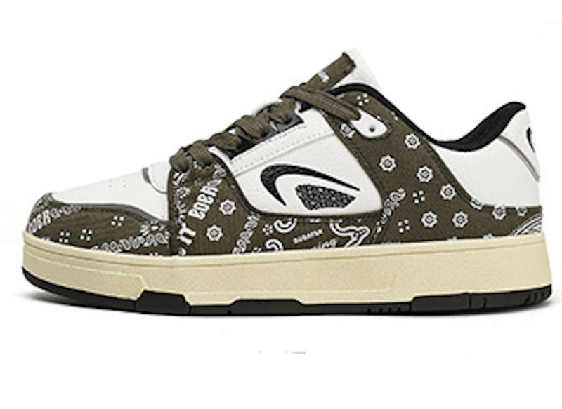 画像8: Unisex Paisley Leather Lace-Up Sneakers  男女兼用 ユニセックスペイズリーレザーレースアップ ペイント スニーカー (8)