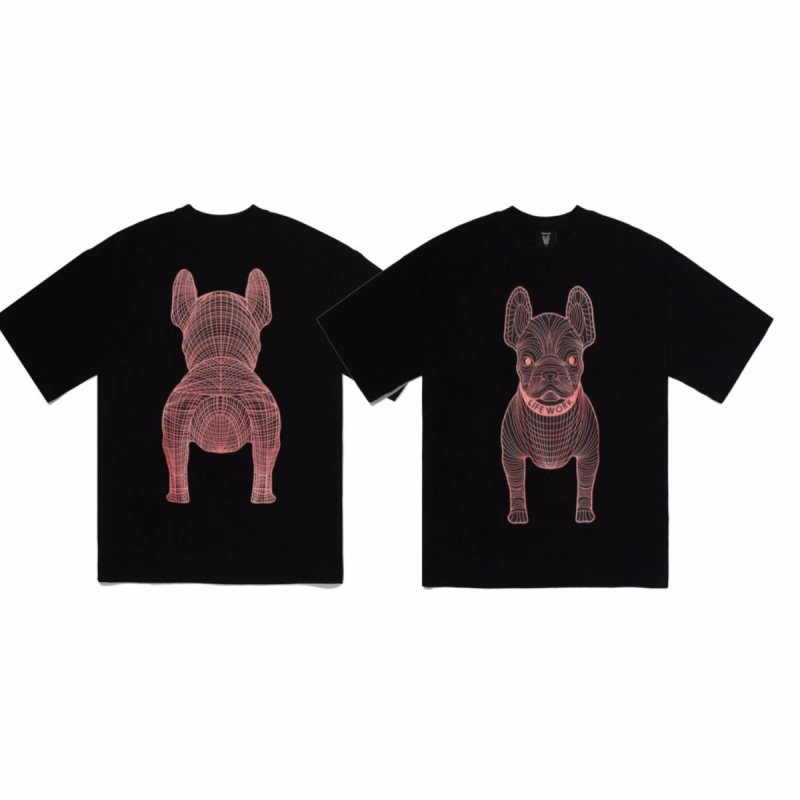 画像5: French Bulldog Pattern PrintT shirt  ユニセックス 男女兼用フレンチブルドッグプリント 半袖  Tシャツ  (5)
