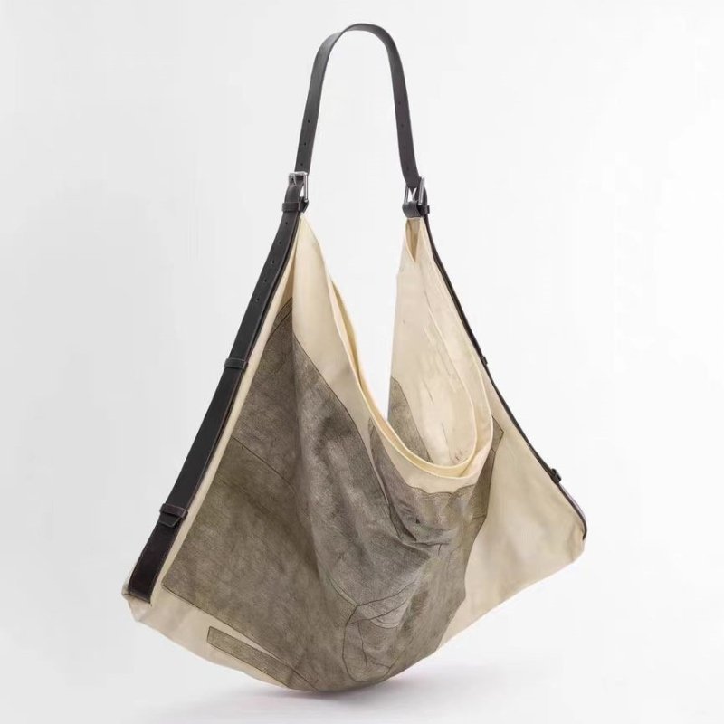 画像2: Unisex Cold Style Printed Canvas Large Capacity Tote Shoulder Bag 　ユニセックスコールドスタイルプリントキャンバスラージキャパシティートート ショルダーバッグ (2)