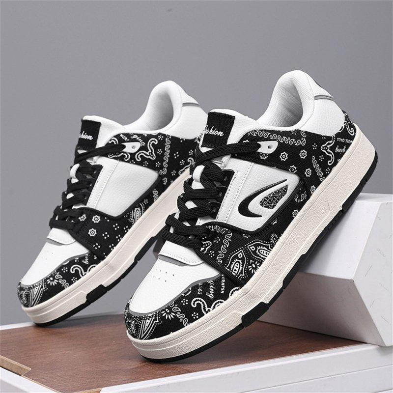 画像4: Unisex Paisley Leather Lace-Up Sneakers  男女兼用 ユニセックスペイズリーレザーレースアップ ペイント スニーカー (4)