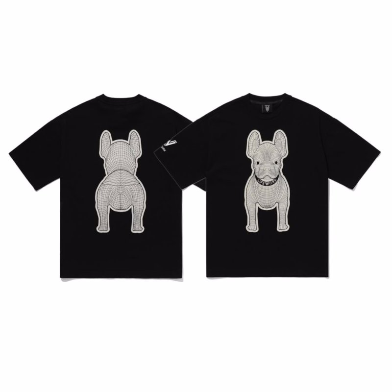 画像7: French Bulldog Pattern PrintT shirt  ユニセックス 男女兼用フレンチブルドッグプリント 半袖  Tシャツ  (7)