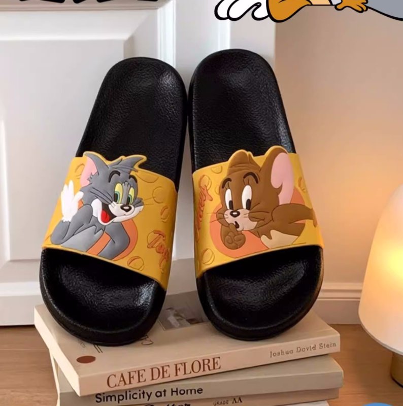 画像7: tom and jerry  Tom & Jerry slippers flip flops soft bottom sandals slippers ユニセックス男女兼用トム＆ジェリートムとジェリープラットフォームフリップフロップサンダルシャワーサンダル ビーチサンダル　 (7)