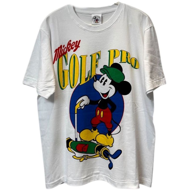 画像1: Mickey Golf Pro Print Tshirt  　ユニセックス 男女兼用ミッキーゴルフプロプリント 半袖  Tシャツ  (1)