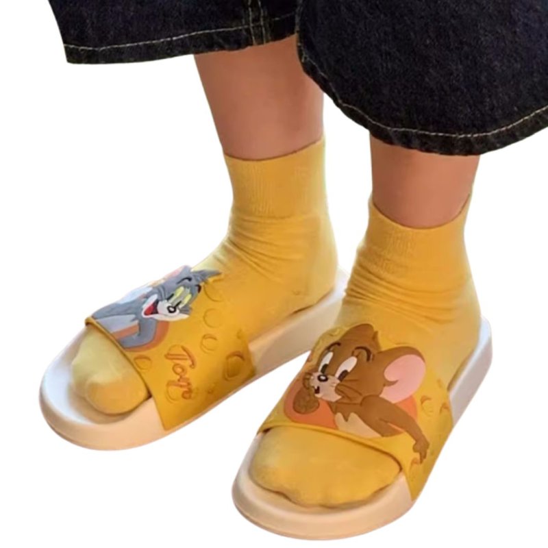 画像9: tom and jerry  Tom & Jerry slippers flip flops soft bottom sandals slippers ユニセックス男女兼用トム＆ジェリートムとジェリープラットフォームフリップフロップサンダルシャワーサンダル ビーチサンダル　 (9)