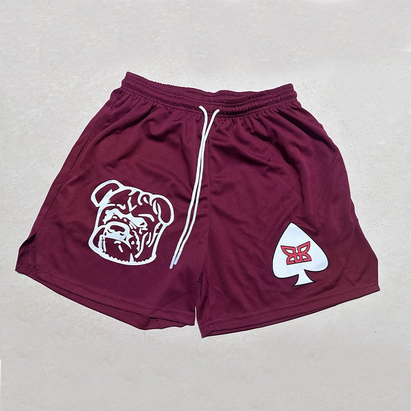 画像2: RAIN cartoon Print mesh short pants   ユニセックス 男女兼用 RAINアニメ プリント メッシュショートパンツ  (2)