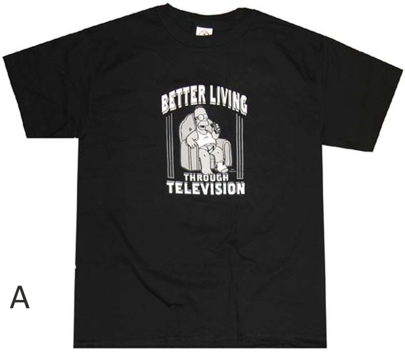 画像1: The Simpsons retro vintage style Print Tshirt  　ユニセックス 男女兼用ザ・シンプソンズレトロビンテージスタイルプリント 半袖  Tシャツ  (1)