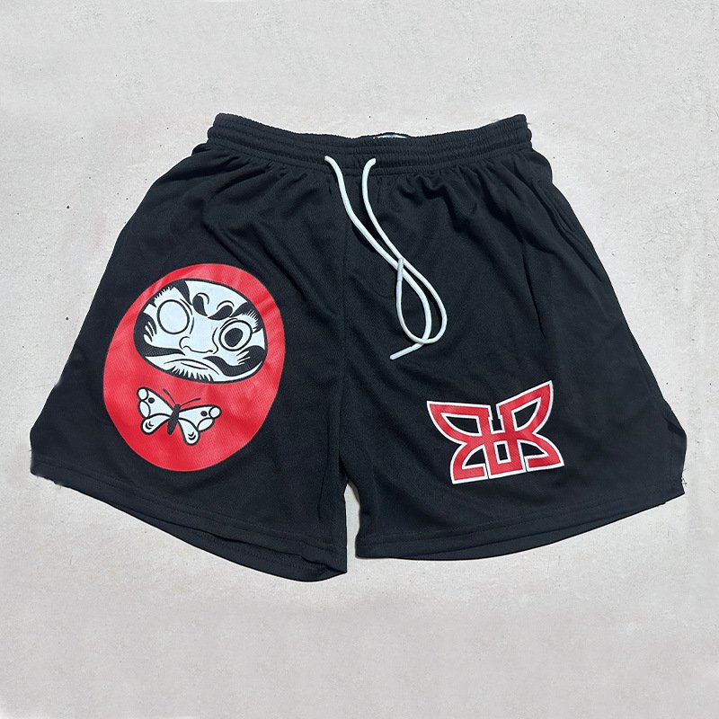 画像5: RAIN cartoon Print mesh short pants   ユニセックス 男女兼用 RAINアニメ プリント メッシュショートパンツ  (5)