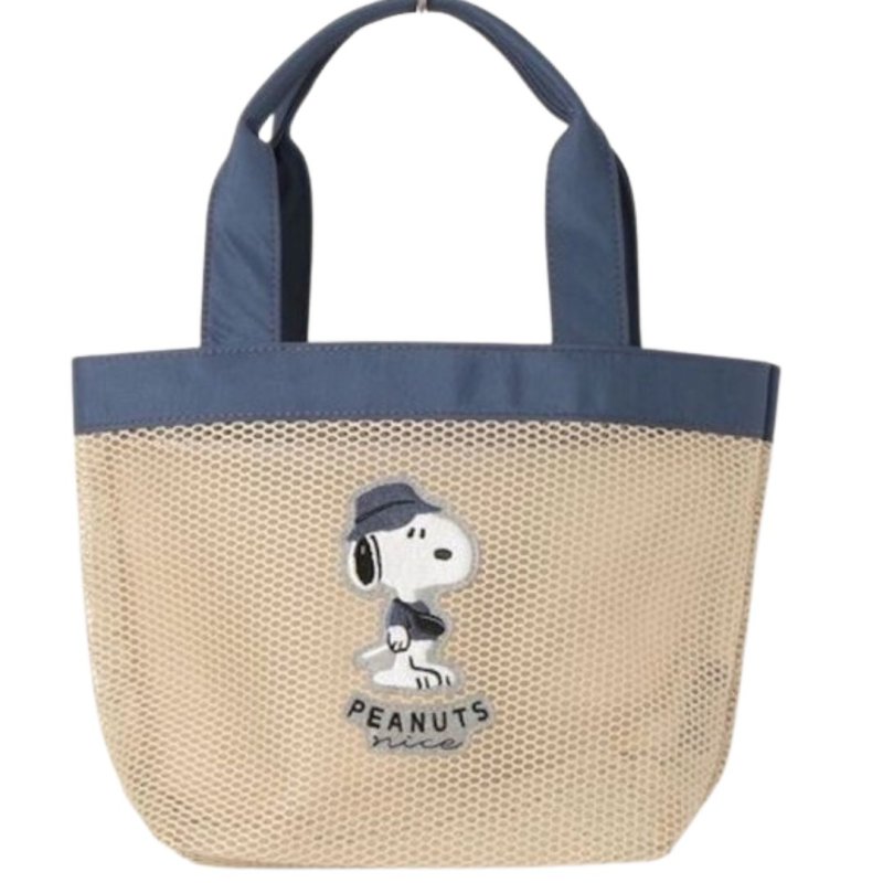 画像1:  Snoopy Outdoor Mesh Tote Shopping Bag　スヌーピーアウトドアメッシュトートショッピングバッグ (1)
