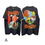 画像2: Snoopy & Family double-sided  Print Tshirt  　ユニセックス 男女兼用スヌーピー＆ファミリーダブルプリントプリント 半袖  Tシャツ  (2)