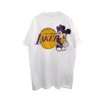 画像3: Mickey Mouse Playing Basketball x Lakers Print Tshirt  　ユニセックス 男女兼用バスケットボール×ミッキー×レイカースプリント 半袖  Tシャツ  (3)