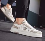 画像7: Unisex Smile kaws Leather Lace-up Sneakers  　男女兼用 ユニセックススマイルカウズレザーレースアップ ペイント スニーカー (7)