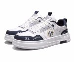 画像1: Unisex Smile kaws Leather Lace-up Sneakers  　男女兼用 ユニセックススマイルカウズレザーレースアップ ペイント スニーカー (1)