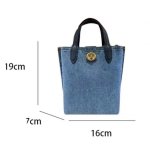 画像6: Washed Denim Blue Tote Shoulder Crossbody Bag　ウォッシュドデニムブルートートショルダークロスボディ バッグ (6)