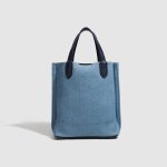 画像5: Washed Denim Blue Tote Shoulder Crossbody Bag　ウォッシュドデニムブルートートショルダークロスボディ バッグ (5)