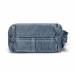 画像6: Ribbon Bow Handle Denim Sack Bag　リボンボウハンドルデニムサックアンダーアームトートショルダーバッグ (6)