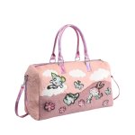 画像3: The Powerpuff Girls bag Fuzzy Weekender Boston Bag  パワーパフガールズ キャリーバッグ フェイクファーぬいぐるみ ボストン ショルダーバッグ (3)