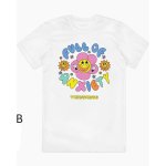画像2: Hppy Smile Flower Print Tshirt  　ユニセックス 男女兼用ハッピースマイルフラワープリント 半袖  Tシャツ  (2)