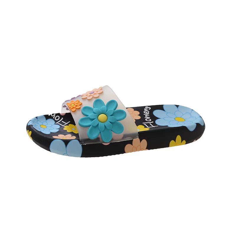 画像8: Women's Floral pattern deodorant soft sole sandals slippers flip flops 花柄フラットシャワーサンダルフリップフロップ  (8)