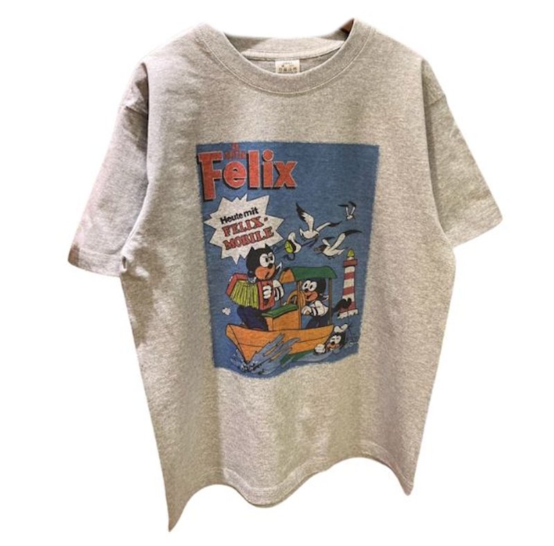 画像1: Felix the Cat Vintage Style Print Tshirt  　ユニセックス 男女兼用フィリックスザキャットビンテージスタイルプリント 半袖  Tシャツ  (1)