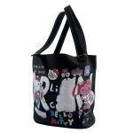画像2: Hello Kitty Graphic Bucket Tote Shoulder Bag　 ハローキティグラフィックバケットレザートートショルダークロスボディーポシェットバッグ  (2)