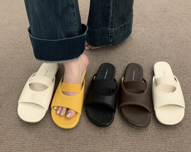 画像6: Flat Elastic Belt Lazy Sandals slippers　フラットゴムベルトレイジーサンダルスリッパ (6)