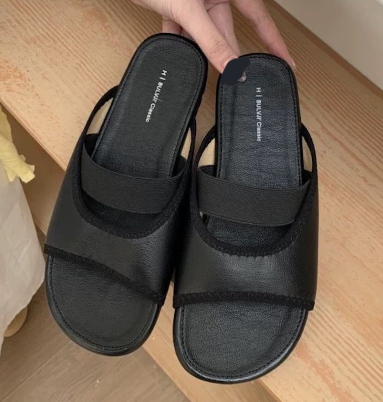 画像14: Flat Elastic Belt Lazy Sandals slippers　フラットゴムベルトレイジーサンダルスリッパ (14)