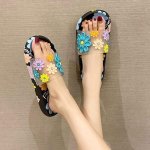 画像9: Women's Floral pattern deodorant soft sole sandals slippers flip flops　花柄フラットシャワーサンダルフリップフロップ　 (9)