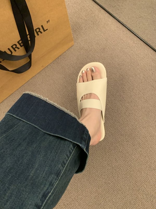 画像7: Flat Elastic Belt Lazy Sandals slippers　フラットゴムベルトレイジーサンダルスリッパ (7)