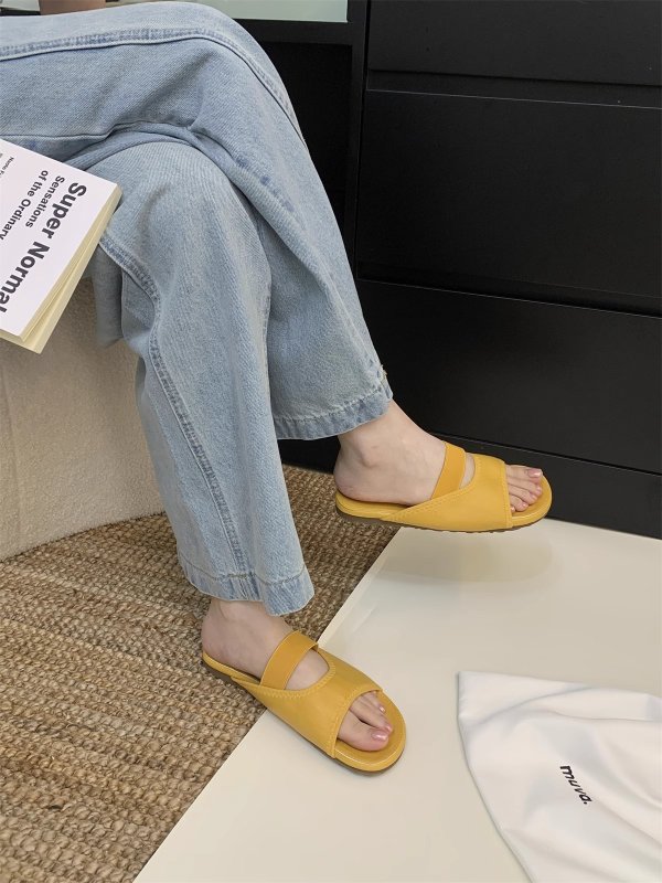 画像11: Flat Elastic Belt Lazy Sandals slippers　フラットゴムベルトレイジーサンダルスリッパ (11)