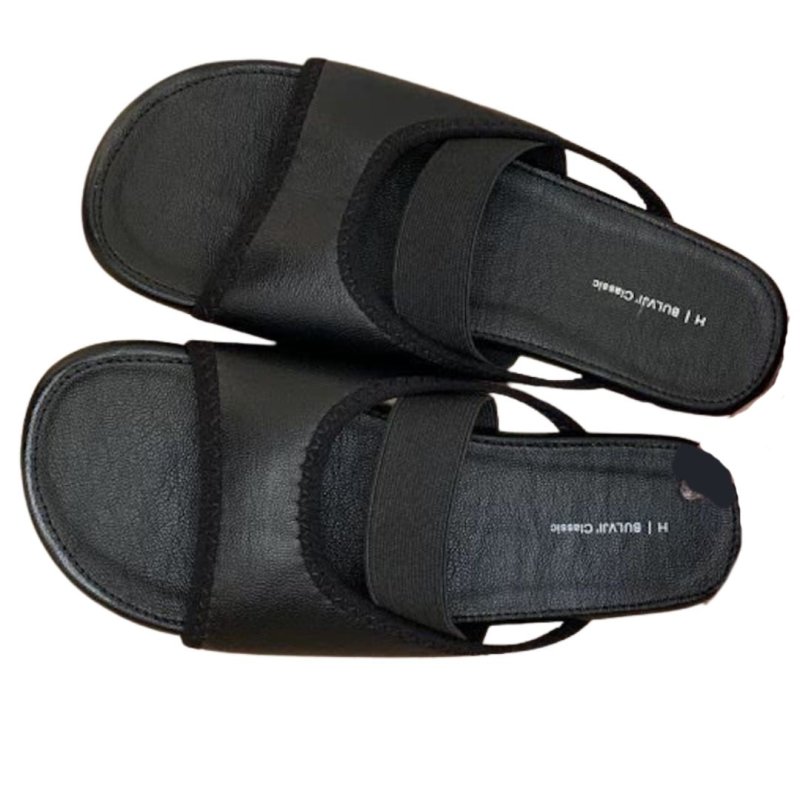 画像1: Flat Elastic Belt Lazy Sandals slippers　フラットゴムベルトレイジーサンダルスリッパ (1)
