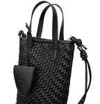 画像2: Braided Leather Tote Shoulder Crossbody Pochette Bag　 編み込みレザートートショルダークロスボディポシェットバッグ (2)