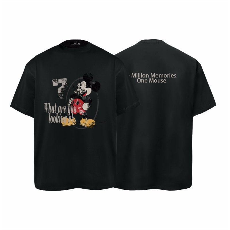 画像2: MILLION MEMORIES ONE MOUSE Vintage Style Mickey Mouse Print Tshirt   ユニセックス 男女兼用ミッキーマウスビンテージスタイルプリント 半袖  Tシャツ  (2)