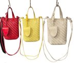 画像5: Braided Leather Tote Shoulder Crossbody Pochette Bag　 編み込みレザートートショルダークロスボディポシェットバッグ (5)