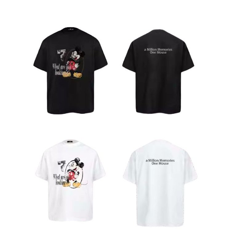 画像3: MILLION MEMORIES ONE MOUSE Vintage Style Mickey Mouse Print Tshirt   ユニセックス 男女兼用ミッキーマウスビンテージスタイルプリント 半袖  Tシャツ  (3)