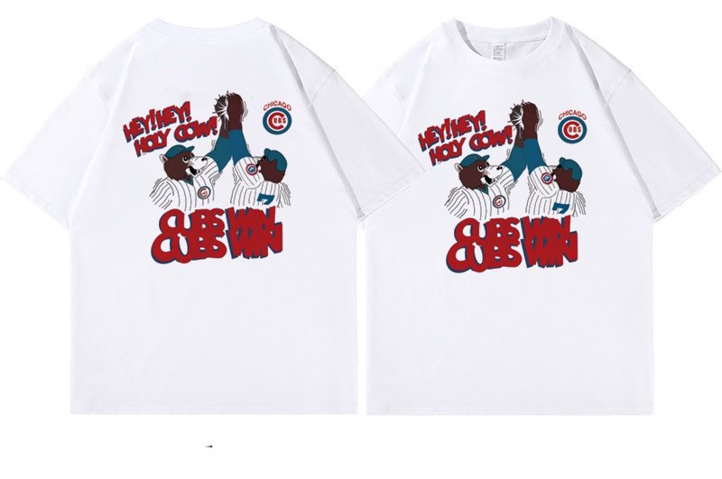 画像1: Vintage Style Bear Baseball print Tshirt  　ユニセックス 男女兼用ヴィンテージスタイルベア熊ベースボールプリント 半袖  Tシャツ  (1)